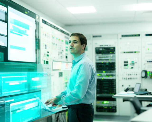 Brianna Wilder monitoring query performance dashboards in a bright control room